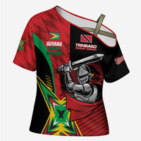 Custom Amazon Warriors Vs Knight Riders Cross Shoulder Shirt Trinbago and Guyana Face Off Cricket LT01