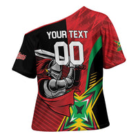 Custom Amazon Warriors Vs Knight Riders Cross Shoulder Shirt Trinbago and Guyana Face Off Cricket LT01