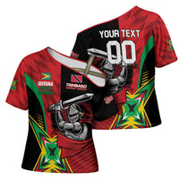 Custom Amazon Warriors Vs Knight Riders Cross Shoulder Shirt Trinbago and Guyana Face Off Cricket LT01