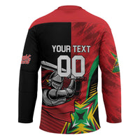 Custom Amazon Warriors Vs Knight Riders Hockey Jersey Trinbago and Guyana Face Off Cricket LT01