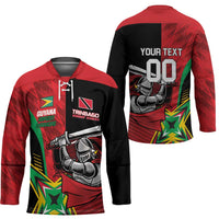Custom Amazon Warriors Vs Knight Riders Hockey Jersey Trinbago and Guyana Face Off Cricket LT01