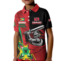 Custom Amazon Warriors Vs Knight Riders Kid Polo Shirt Trinbago and Guyana Face Off Cricket LT01