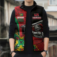 Custom Amazon Warriors Vs Knight Riders Sleeveless Puffer Jacket Trinbago and Guyana Face Off Cricket LT01