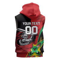 Custom Amazon Warriors Vs Knight Riders Sleeveless Zip Hoodie Trinbago and Guyana Face Off Cricket LT01