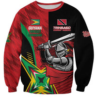 Custom Amazon Warriors Vs Knight Riders Sweatshirt Trinbago and Guyana Face Off Cricket LT01