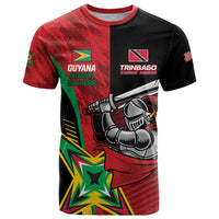 Custom Amazon Warriors Vs Knight Riders T Shirt Trinbago and Guyana Face Off Cricket LT01