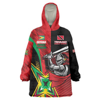 Custom Amazon Warriors Vs Knight Riders Wearable Blanket Hoodie Trinbago and Guyana Face Off Cricket LT01