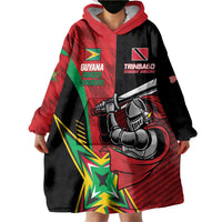 Custom Amazon Warriors Vs Knight Riders Wearable Blanket Hoodie Trinbago and Guyana Face Off Cricket LT01