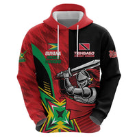Custom Amazon Warriors Vs Knight Riders Zip Hoodie Trinbago and Guyana Face Off Cricket LT01