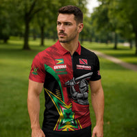 Custom Amazon Warriors Vs Knight Riders Zipper Polo Shirt Trinbago and Guyana Face Off Cricket LT01