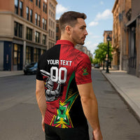 Custom Amazon Warriors Vs Knight Riders Zipper Polo Shirt Trinbago and Guyana Face Off Cricket LT01
