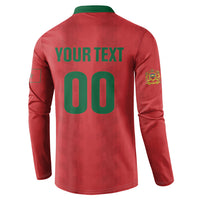 Custom Morocco 2026 Football Button Sweatshirt Atlas Lionesses Born Winners