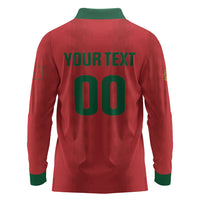 Custom Morocco 2026 Football Long Sleeve Polo Shirt Atlas Lionesses Born Winners