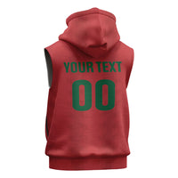 Custom Morocco 2026 Football Sleeveless Hoodie Atlas Lionesses Born Winners