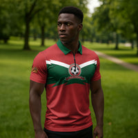 Custom Morocco 2026 Football Zipper Polo Shirt Atlas Lionesses Born Winners