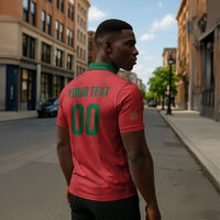 Custom Morocco 2026 Football Zipper Polo Shirt Atlas Lionesses Born Winners