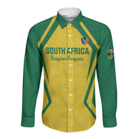 Custom South Africa 2026 Football Long Sleeve Button Shirt Banyana Banyana