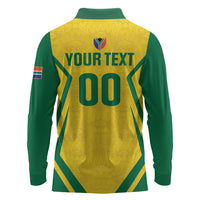 Custom South Africa 2026 Football Long Sleeve Polo Shirt Banyana Banyana