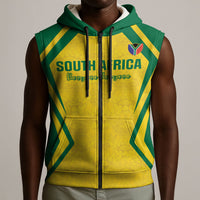 Custom South Africa 2026 Football Sleeveless Zip Hoodie Banyana Banyana