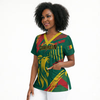 Custom Cameroon 2026 Football Scrub Top Les Lionnes Indomptables