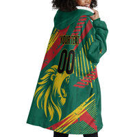 Custom Cameroon 2026 Football Wearable Blanket Hoodie Les Lionnes Indomptables