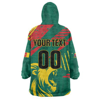 Custom Cameroon 2026 Football Wearable Blanket Hoodie Les Lionnes Indomptables