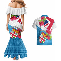 Fiji Day Couples Matching Mermaid Dress and Hawaiian Shirt Fijian Hibiscus Special Version - Wonder Print Shop