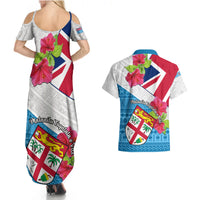Fiji Day Couples Matching Summer Maxi Dress and Hawaiian Shirt Fijian Hibiscus Special Version - Wonder Print Shop