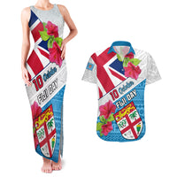 Fiji Day Couples Matching Tank Maxi Dress and Hawaiian Shirt Fijian Hibiscus Special Version - Wonder Print Shop