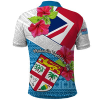 Fiji Day Polo Shirt Fijian Hibiscus Special Version - Wonder Print Shop