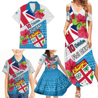 Personalised Fiji Day Family Matching Summer Maxi Dress and Hawaiian Shirt Fijian Hibiscus Special Version - Wonder Print Shop
