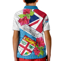 Personalised Fiji Day Kid Polo Shirt Fijian Hibiscus Special Version - Wonder Print Shop