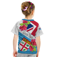 Personalised Fiji Day Kid T Shirt Fijian Hibiscus Special Version - Wonder Print Shop