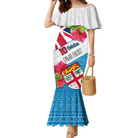 Personalised Fiji Day Mermaid Dress Fijian Hibiscus Special Version - Wonder Print Shop