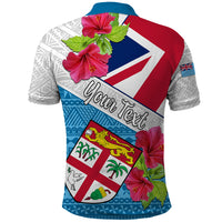 Personalised Fiji Day Polo Shirt Fijian Hibiscus Special Version - Wonder Print Shop