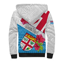 Personalised Fiji Day Sherpa Hoodie Fijian Hibiscus Special Version - Wonder Print Shop
