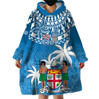 Fiji Wearable Blanket Hoodie Bula Fijian Tapa Pattern - Wonder Print Shop