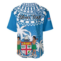 Personalised Fiji Baseball Jersey Bula Fijian Tapa Pattern - Wonder Print Shop