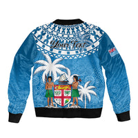 Personalised Fiji Bomber Jacket Bula Fijian Tapa Pattern - Wonder Print Shop