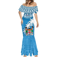 Personalised Fiji Mermaid Dress Bula Fijian Tapa Pattern - Wonder Print Shop