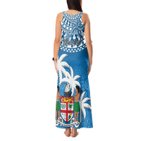 Personalised Fiji Tank Maxi Dress Bula Fijian Tapa Pattern - Wonder Print Shop