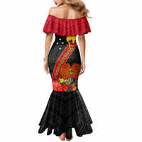Papua New Guinea Mermaid Dress Bird Of Paradise With Tropical Flower - Wonder Print Shop