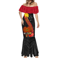 Papua New Guinea Mermaid Dress Bird Of Paradise With Tropical Flower - Wonder Print Shop