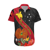 Personalised Papua New Guinea Hawaiian Shirt Bird Of Paradise With Tropical Flower - Wonder Print Shop