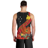 personalised-papua-new-guinea-men-tank-top-bird-of-paradise-with-tropical-flower