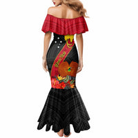 Personalised Papua New Guinea Mermaid Dress Bird Of Paradise With Tropical Flower - Wonder Print Shop