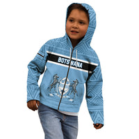 Botswana Kid Hoodie Tswana Pula African Pattern - Wonder Print Shop