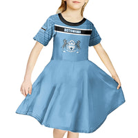 Botswana Kid Short Sleeve Dress Tswana Pula African Pattern - Wonder Print Shop