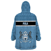 Botswana Wearable Blanket Hoodie Tswana Pula African Pattern - Wonder Print Shop