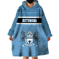 Botswana Wearable Blanket Hoodie Tswana Pula African Pattern - Wonder Print Shop